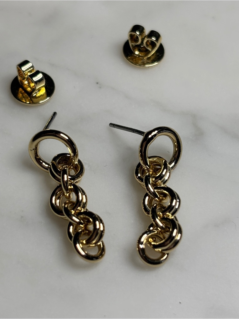 Ana Luisa Gold Chain-Link Drop Earrings for Women